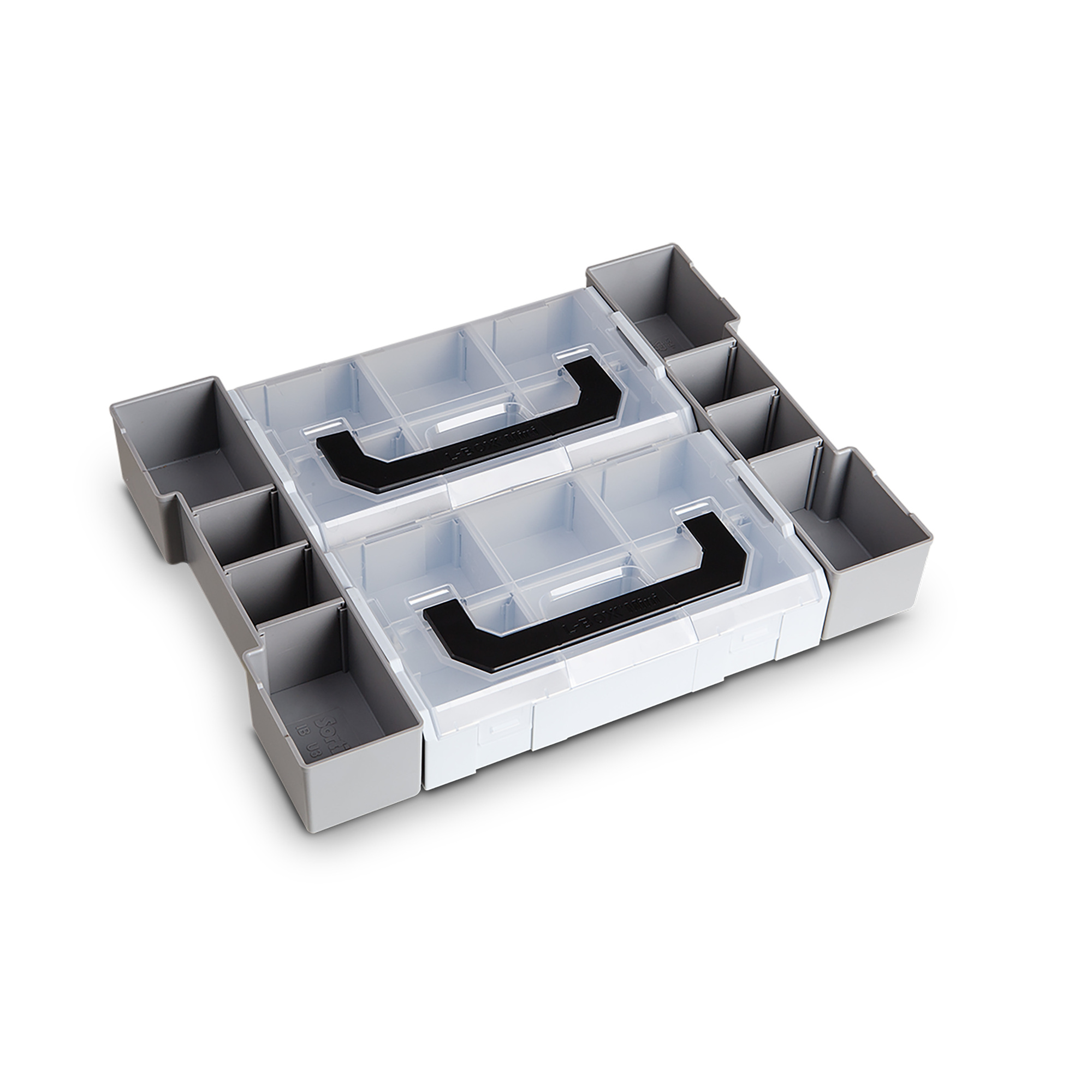 L-Boxx Baseline Organizer Bin Set — Durable Plastic, 2 L-Boxx Mini, Model# 6000010099
